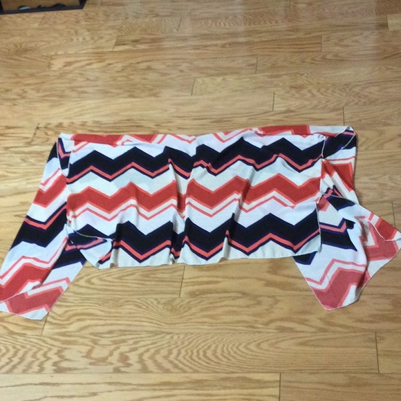 M/L Love Culture chevron blue peach boho kimono jacket - Picture 5 of 14